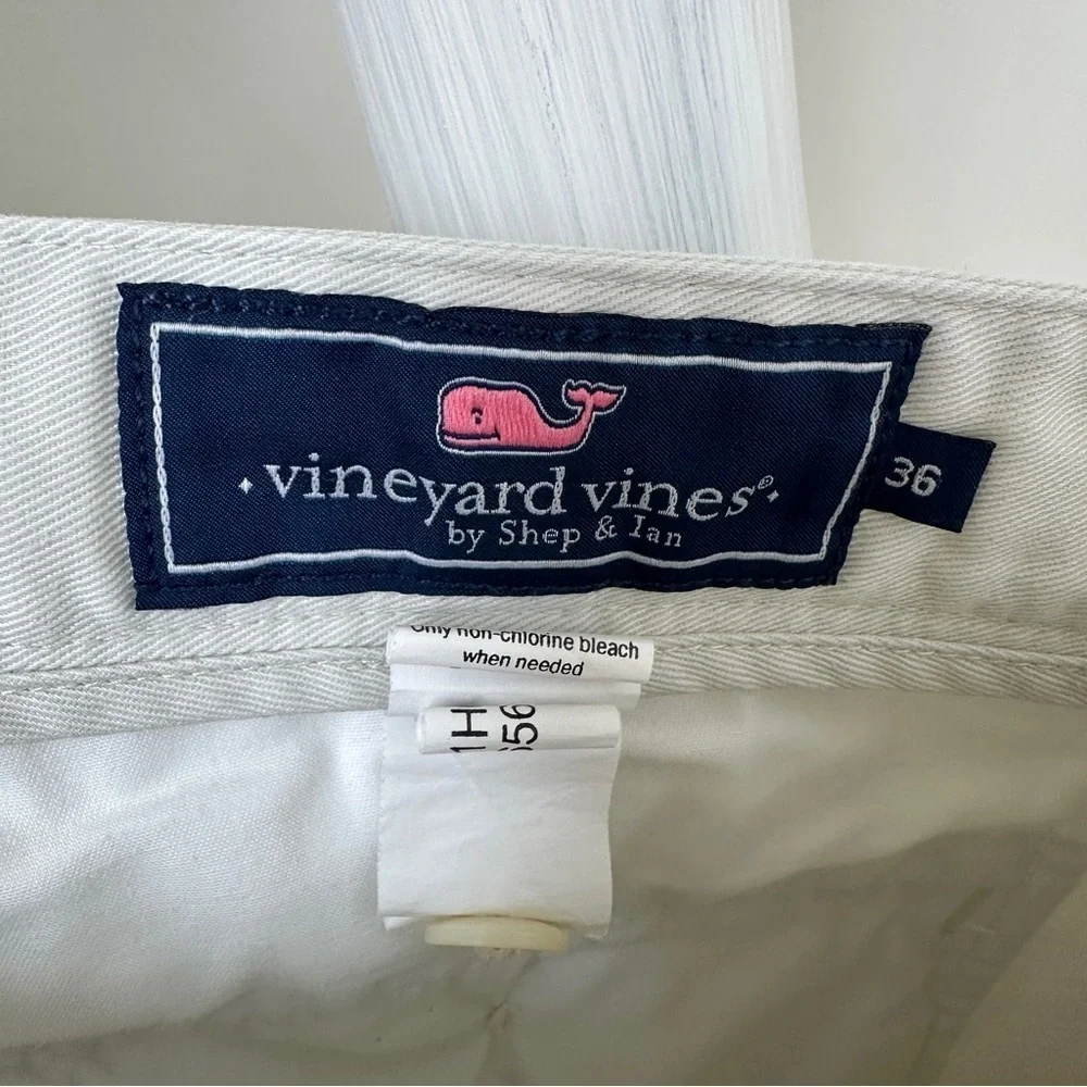Vineyard Vines Khaki Club Short Cotton Twill Chino Shorts Size 36